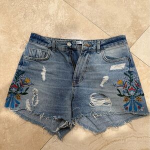 Zara highwaist denim shorts